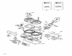 01- ,  ,   (01- Cylinder, Exhaust Manifold, Reed Valve)