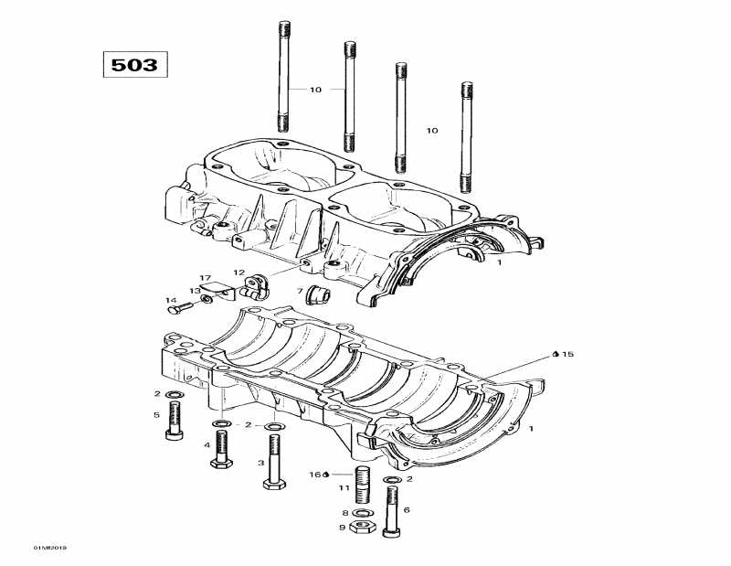 SKIDOO  Skandic Wide Track, 2000 - Crankcase (503)