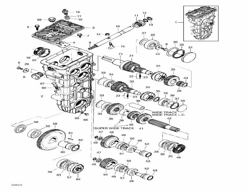  BRP SkiDoo Skandic Wide Track LC, 2000 - Transmission