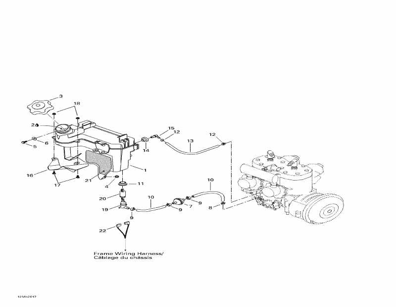 snowmobile BRP SkiDoo  Summit 700, 2000 - Oil Injection System