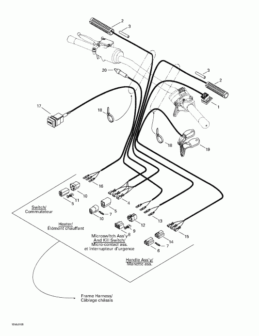 Skidoo MX Z 440 F/500 F, 2001  - Steering System
