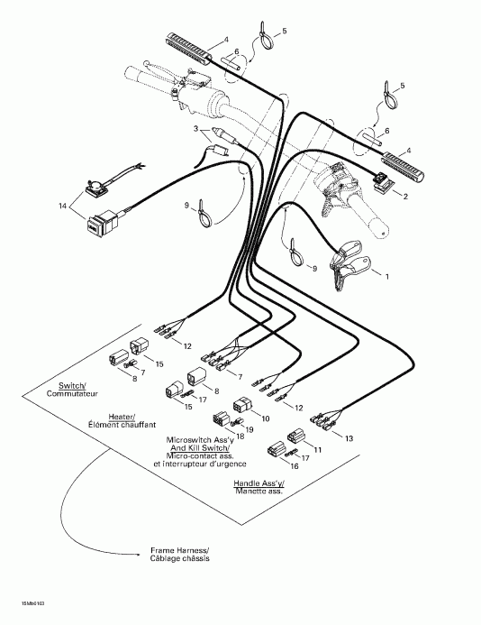  ski-doo Touring 380 F/500F, 2001  - Steering System