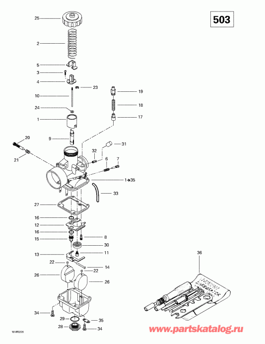 Ski-doo Legend 380F/500F, 2002 - Carburetors (503)