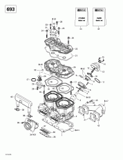 01- ,  ,   (693) (01- Cylinder, Exhaust Manifold, Reed Valve (693))