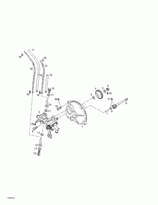  Skidoo  MX Z 380 F/500 F, 2002 - Oil Injection System