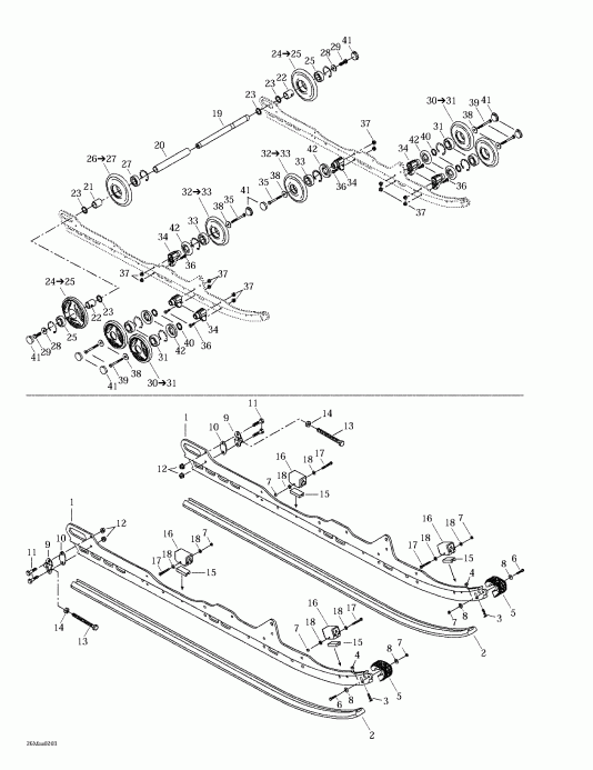 Summit 600/700/800, 2002  - Rear Suspension