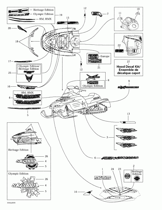 BRP  Summit 600/700/800, 2002 - Decals