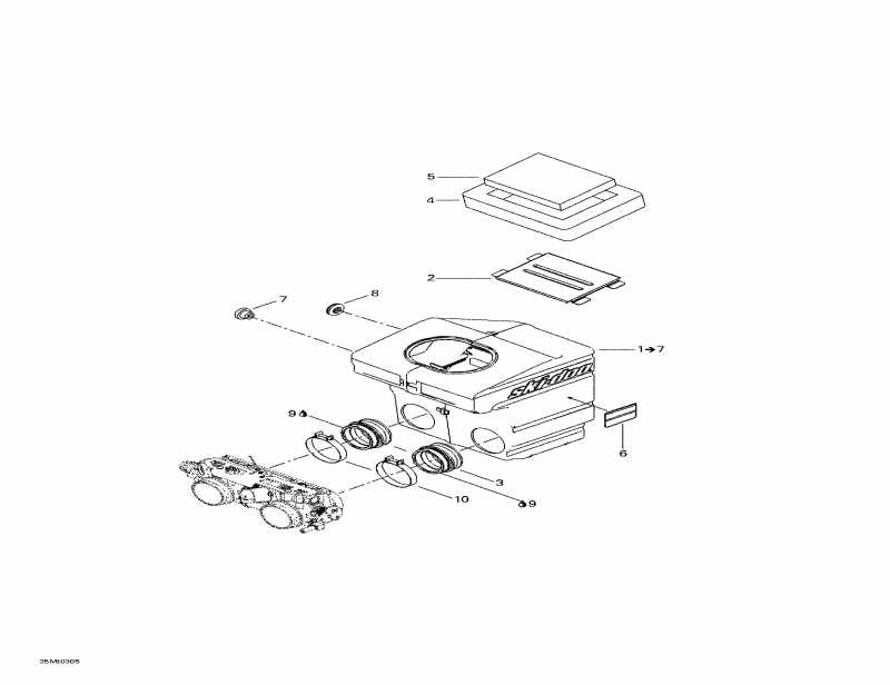 snowmobile BRP  Grand Touring SE 800 SDI, 2003 - Air Intake System