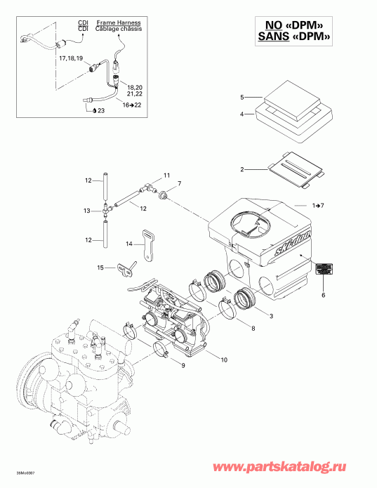 BRP Legend 500/600/700, 2003 - Air Intake System