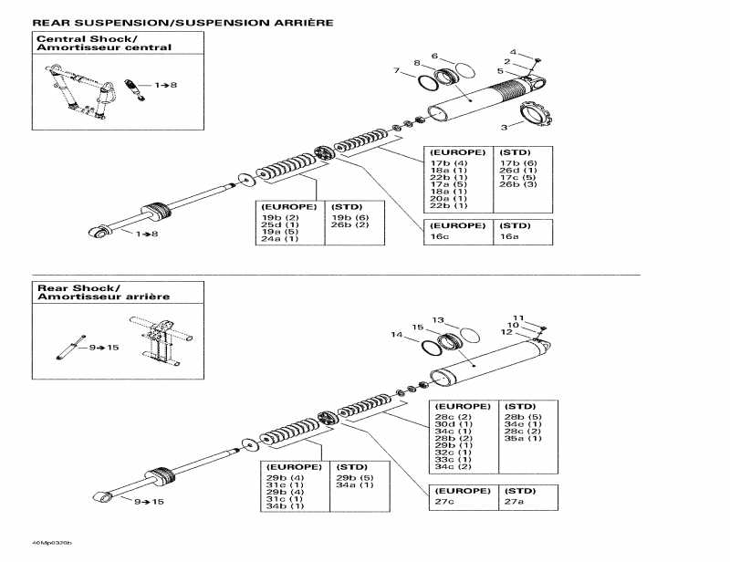  Ski-doo MX Z Blair Morgan Special Edition, 2003  - Rear Take Apart Shocks