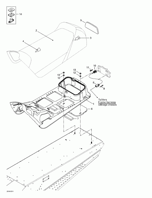  BRP SkiDoo Summit 600 HO/700/800 HO, 2003  - Seat