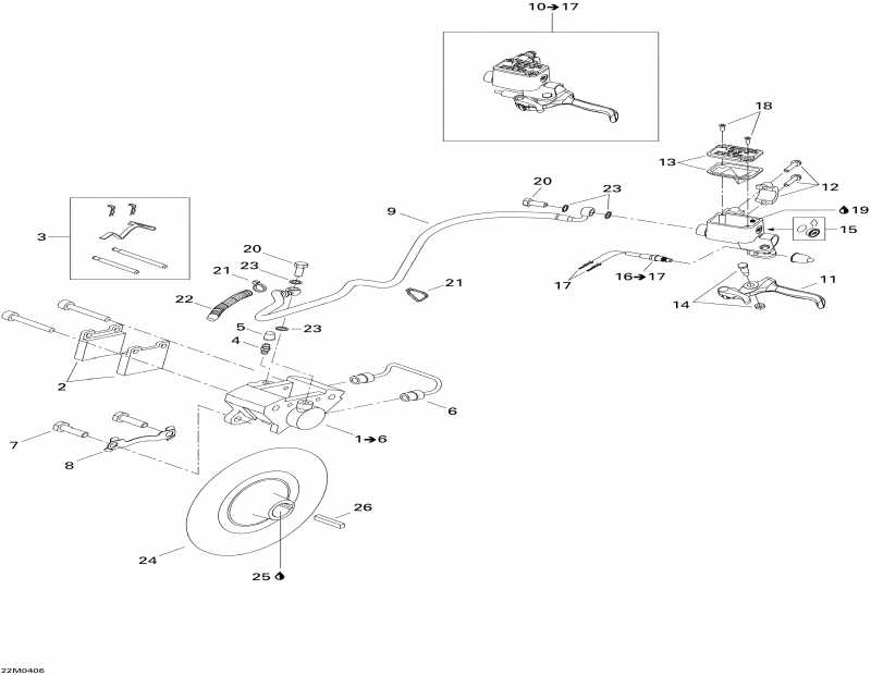 snowmobile ski-doo  GSX 500SS, 2004 - Hydraulic Brake