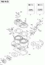 01- ,  ,   (793 Ho) (01- Cylinder, Exhaust Manifold, Reed Valve (793 Ho))