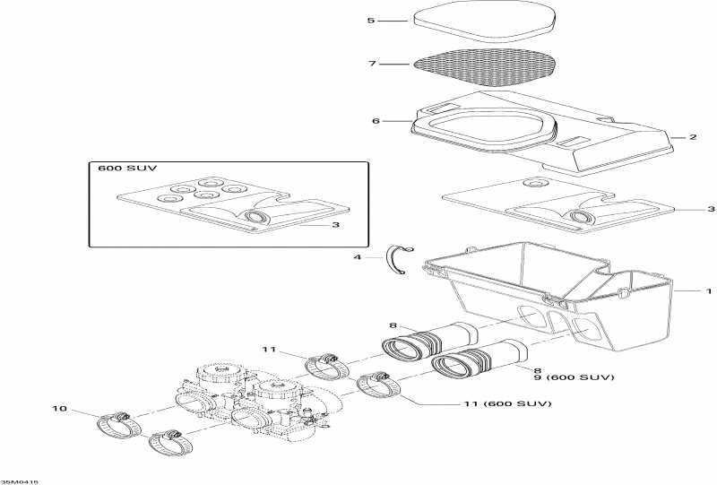  Ski-doo Skandic SUV 600, 2004 - Air   System