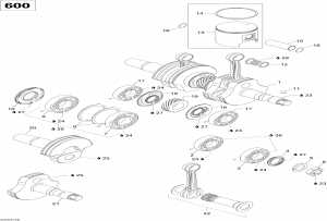 01-    600 (01- Crankshaft And Pistons 600)