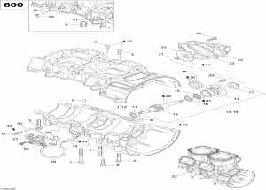 01-       (600) (01- Crankcase, Water Pump And Oil Pump (600))