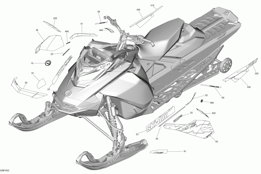  Skidoo MXZ 600RS - Racing, 2018 -  Mxz 600 Rs