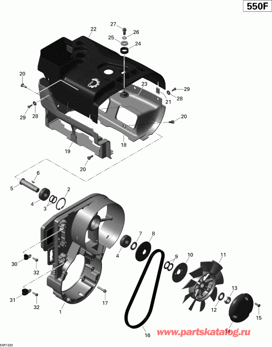 snowmobile - Fan And Cylinder Cowls
