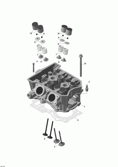  BRP Skandic SWT 600 ACE (4-strokes) XU, 2014  - Cylinder Head