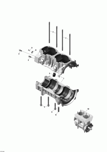  Skidoo  TUNDRA WT 550F RER XU, 2014 - Crankcase