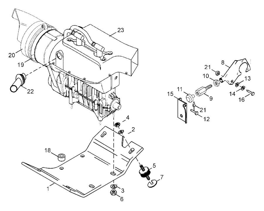 Snow mobile   - Engine Mount Plate -   