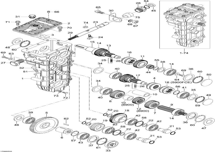 Snowmobiles   - , 5900fce - Transmission, 5900fce