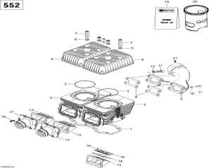 01-    , 552 (01- Cylinder And Exhaust Manifold, 552)