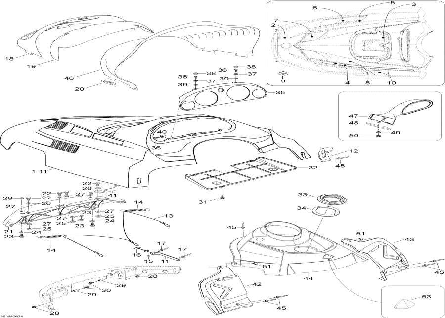 Snow mobile Lynx  - Hood And Console