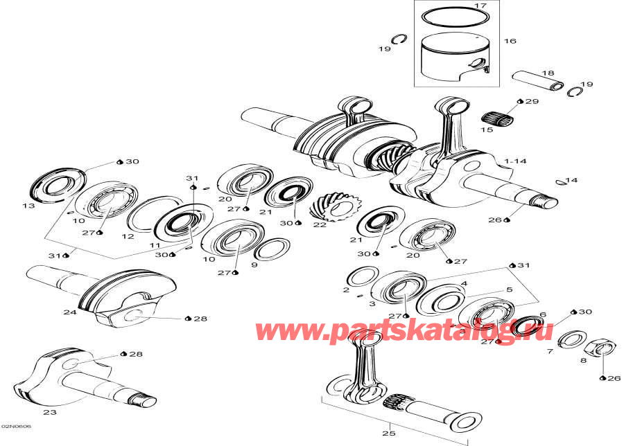  Lynx  - Crankshaft And Pistons -   