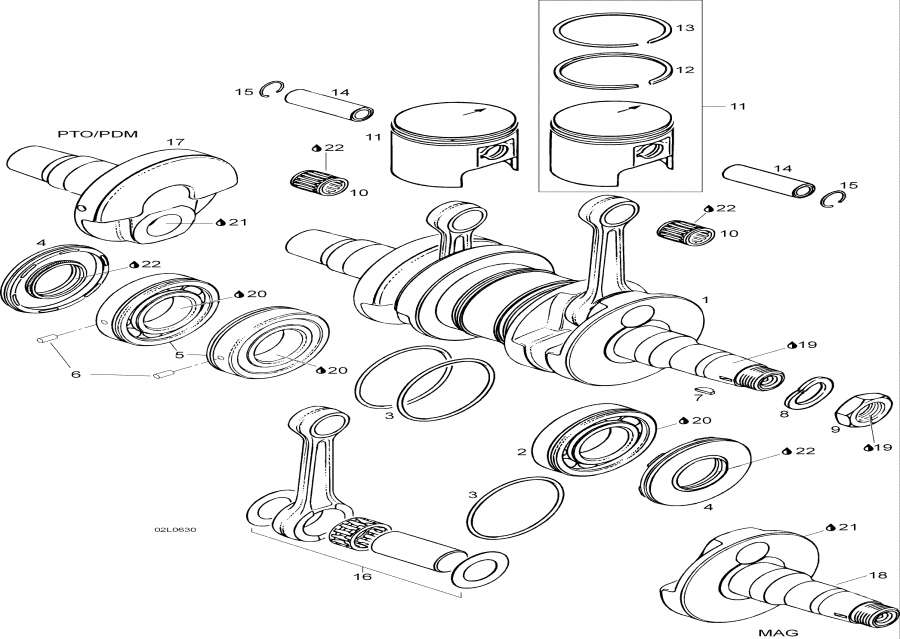 Snowmobiles Lynx  -    - Crankshaft And Pistons