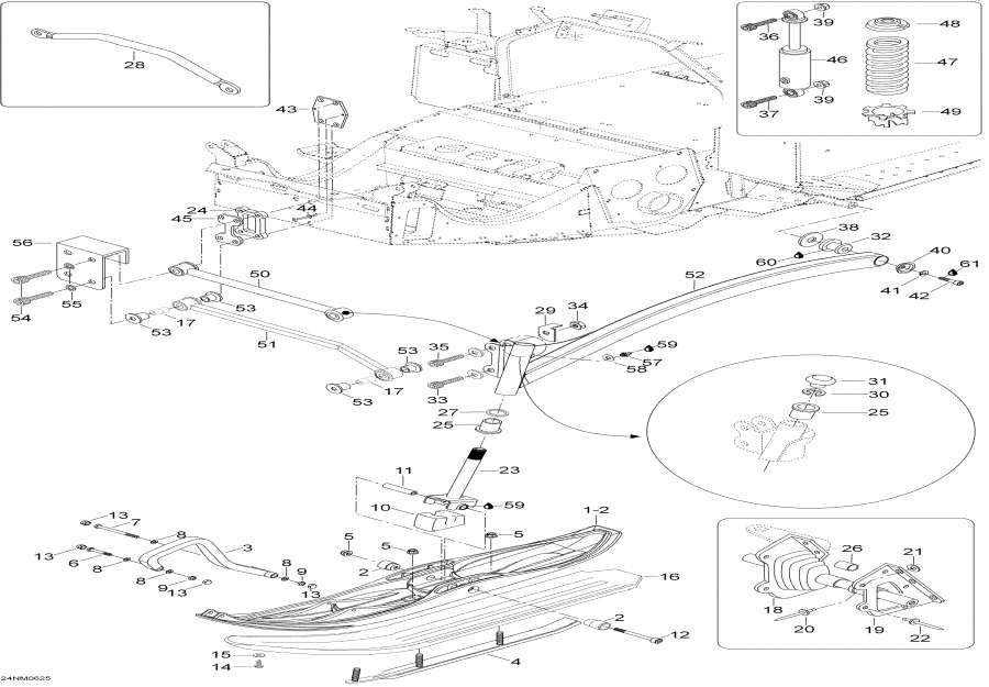Snowmobiles lynx  - Front Suspension And Ski