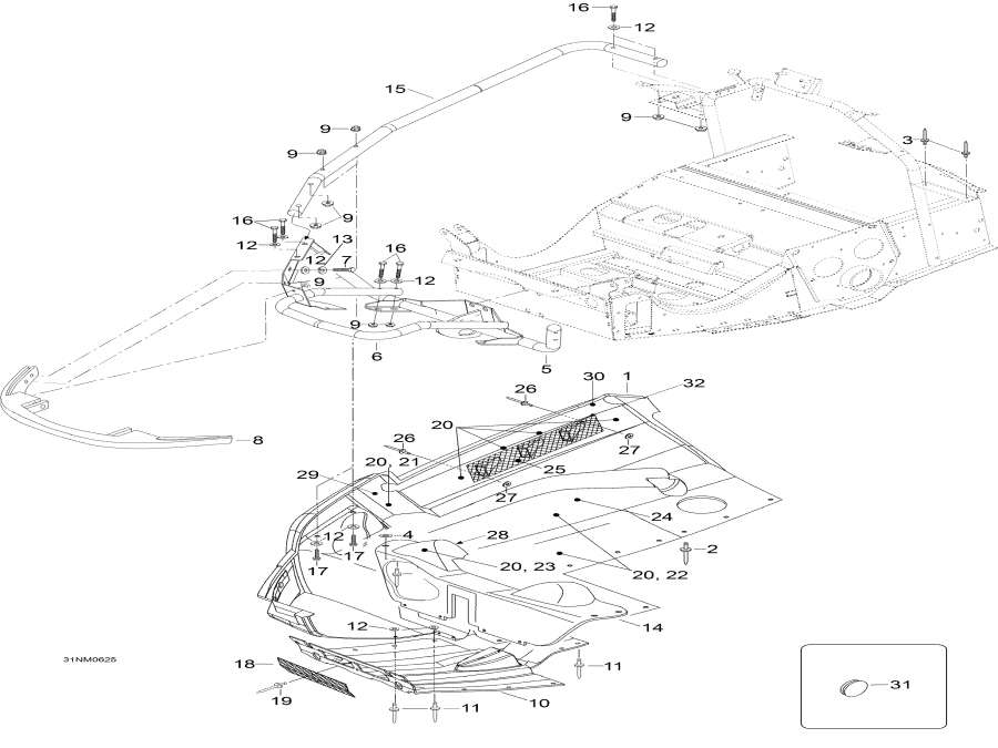 Snowmobile lynx  -   - Bottom Pan