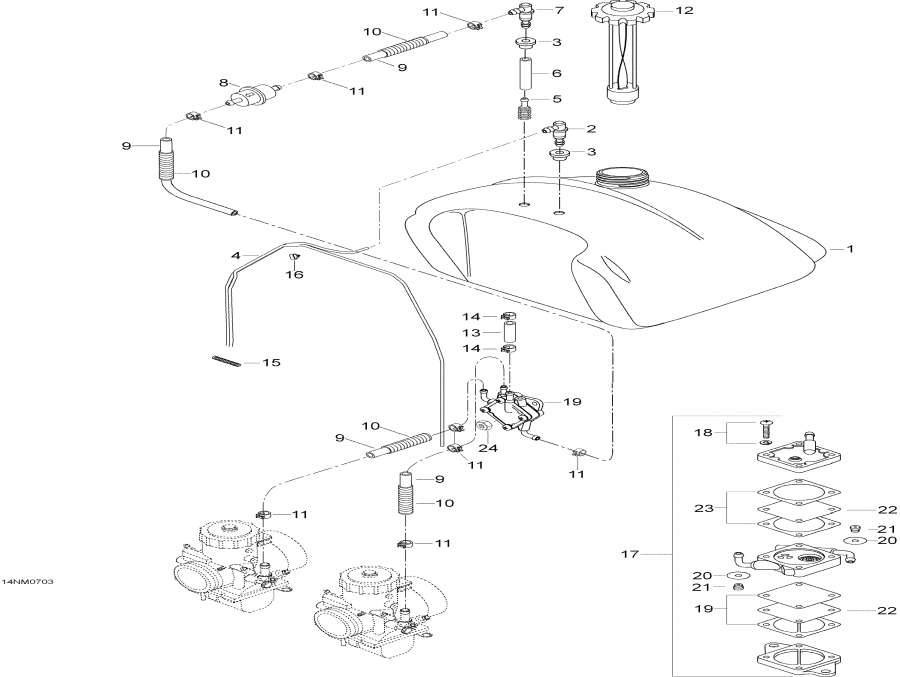 Snow mobile   - Fuel System /  