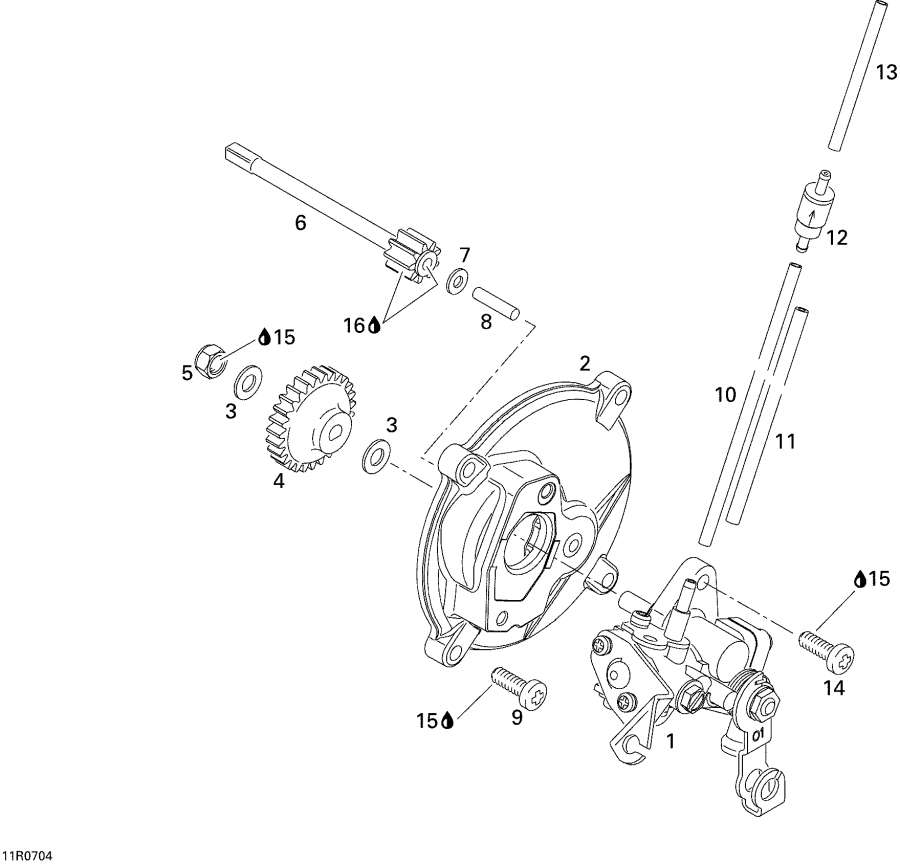 Snowmobile   - Oil Pump -  