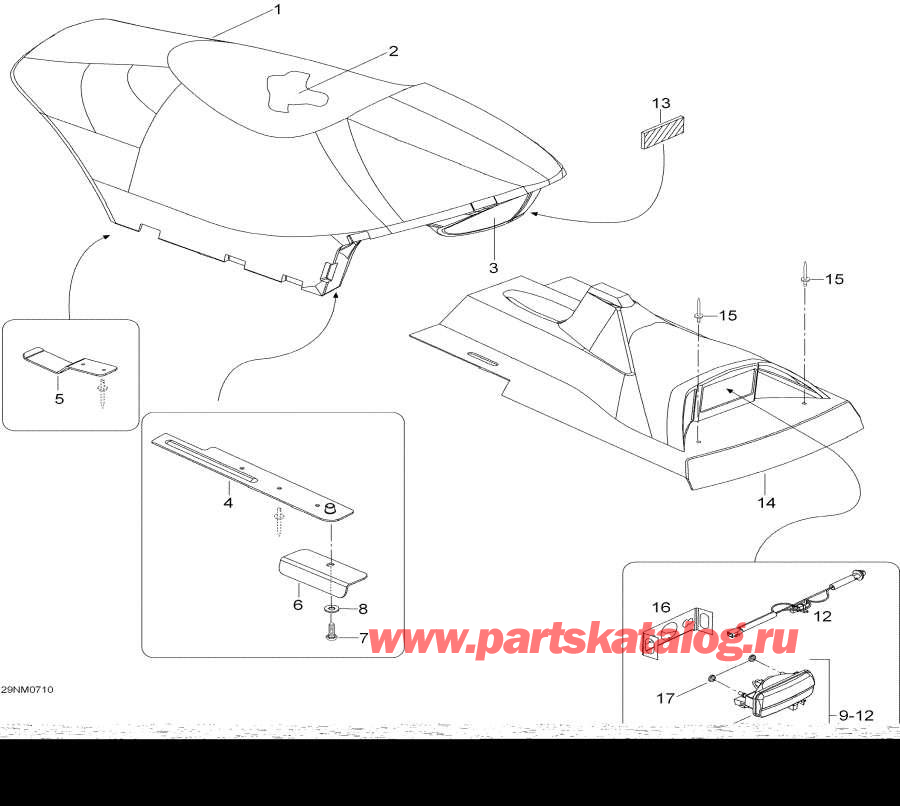 Snowmobiles Lynx  - Seat / 