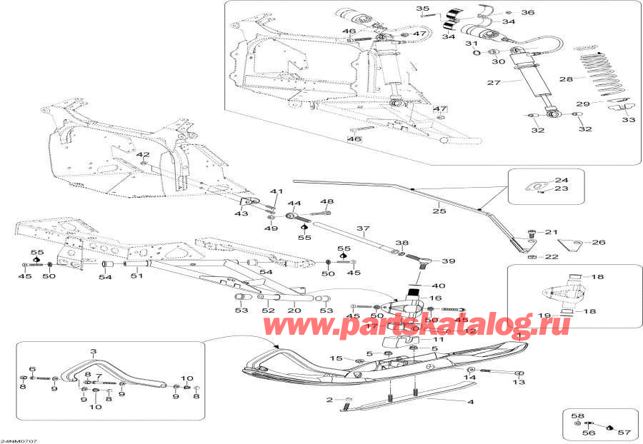 Snow mobile Lynx  - Front Suspension And Ski /    