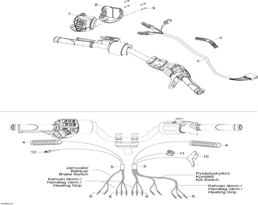 Snowmobile lynx  -     - Steering Harness