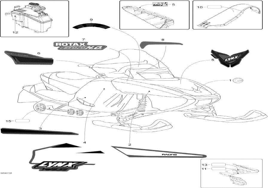 Snowmobile lynx  -  - Decals