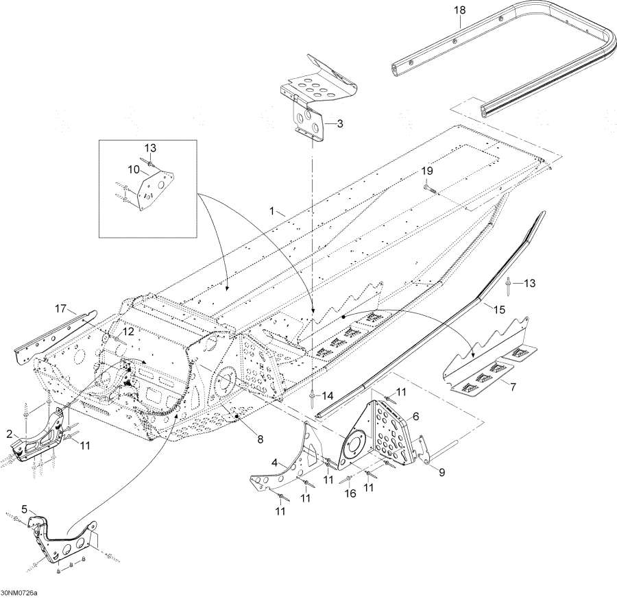 Snow mobile Lynx  - Frame / 