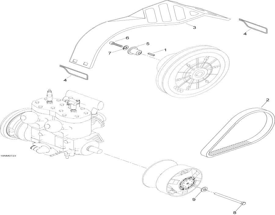 Snowmobiles   -  System - Pulley System