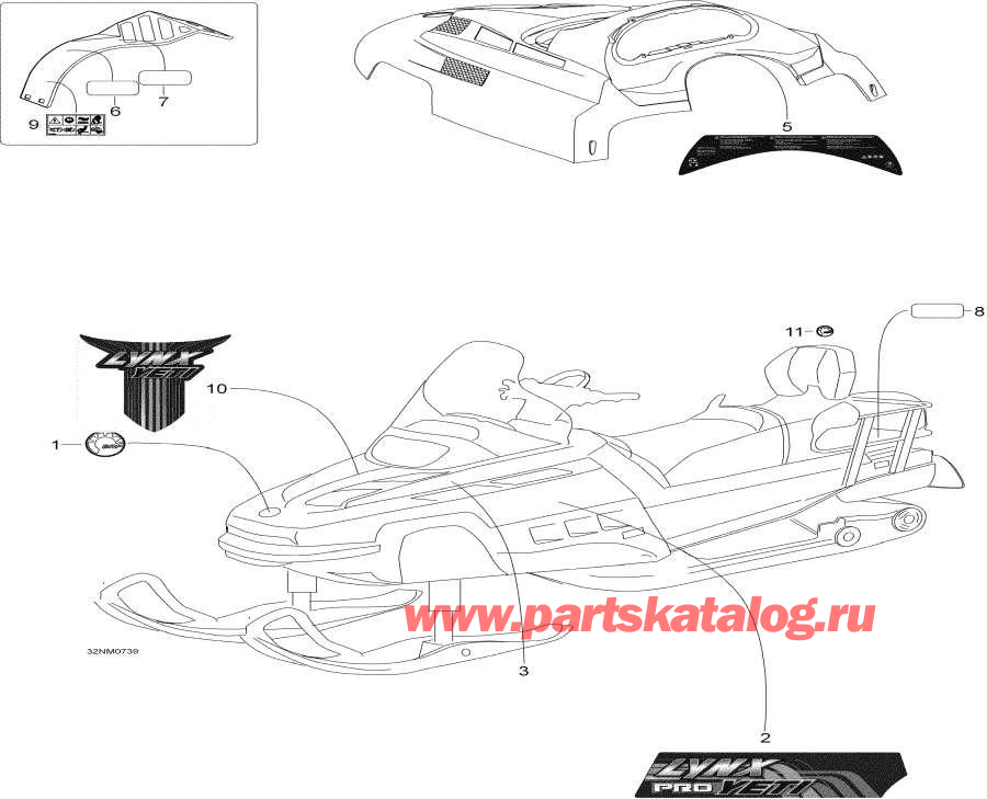 Snowmobile lynx  -  - Decals