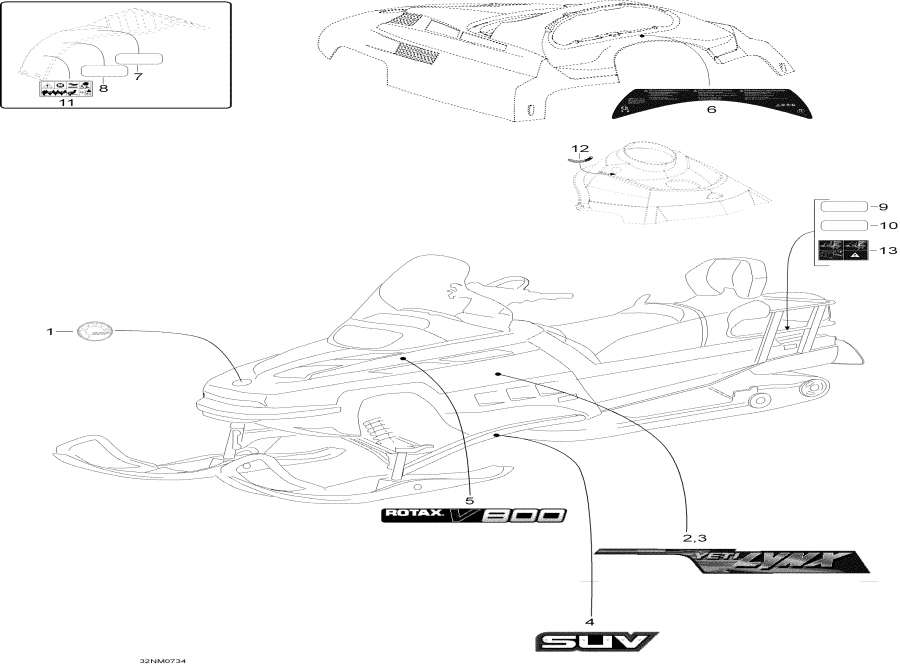 Snow mobile lynx  -  - Decals