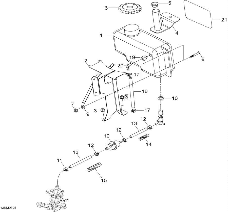 Snowmobiles Lynx  - Oil Tank And Support /    Sport