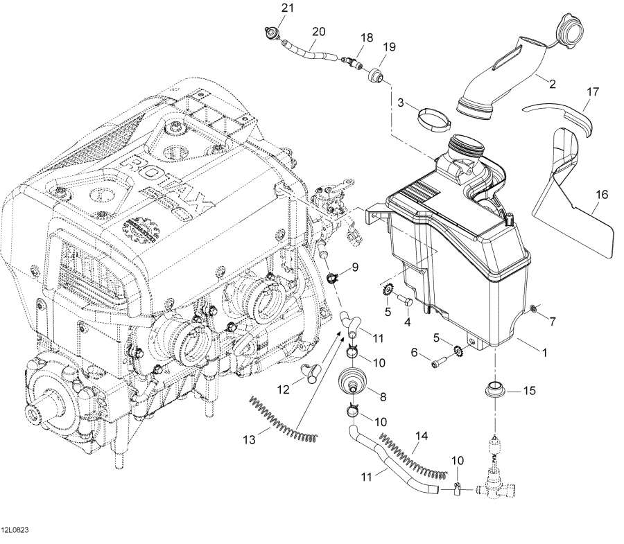 Snowmobiles lynx  - Oil Tank And Support