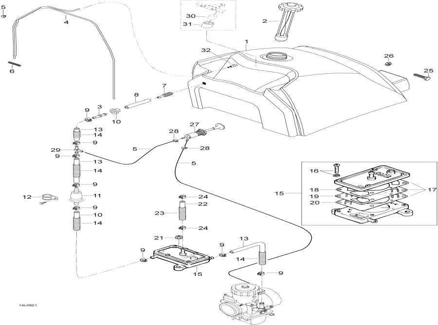 Snowmobile Lynx  - Fuel System