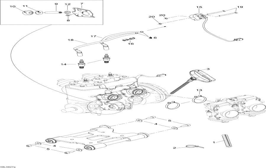 Snowmobile Lynx  - Engine And Engine Support -    Sport
