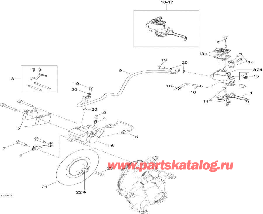 Snowmobile lynx  - Brake