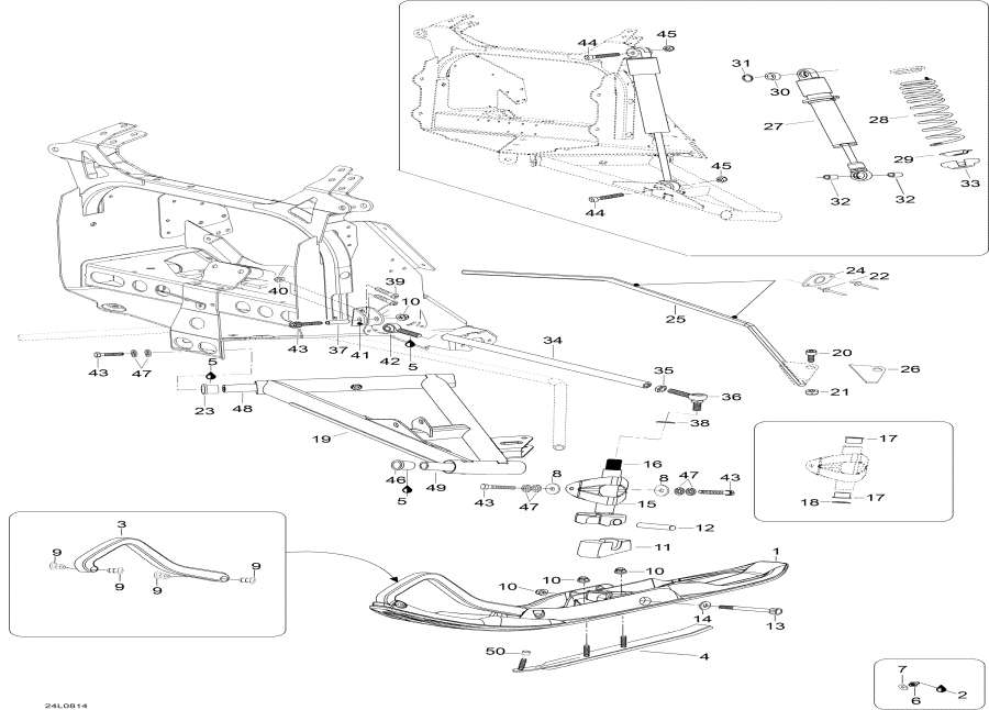 Snow mobile   - Front Suspension And Ski -    