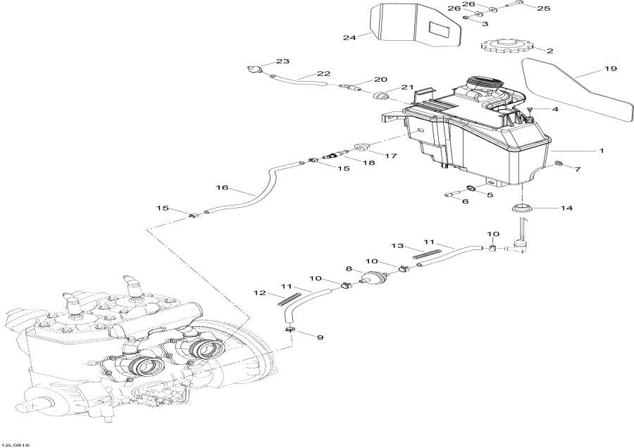 Snow mobile   -    Sport / Oil Tank And Support