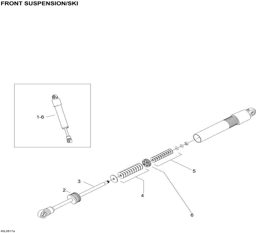 Snowmobiles lynx  - Take Apart Shock, Ski